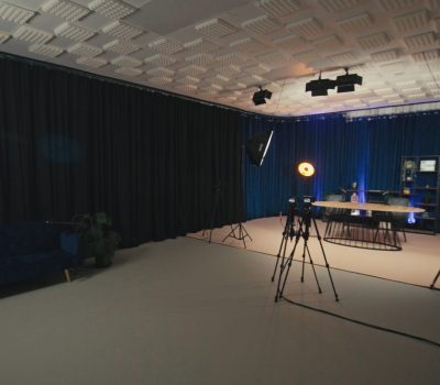 Plató para Set de grabación de Podcast z6 studio en Zaragoza