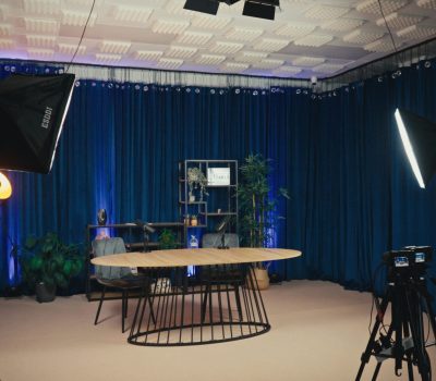 Plató para Set de grabación de Podcast z6 studio en Zaragoza